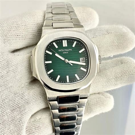 patek philippe nautilus green face|patek philippe nautilus tiffany dial.